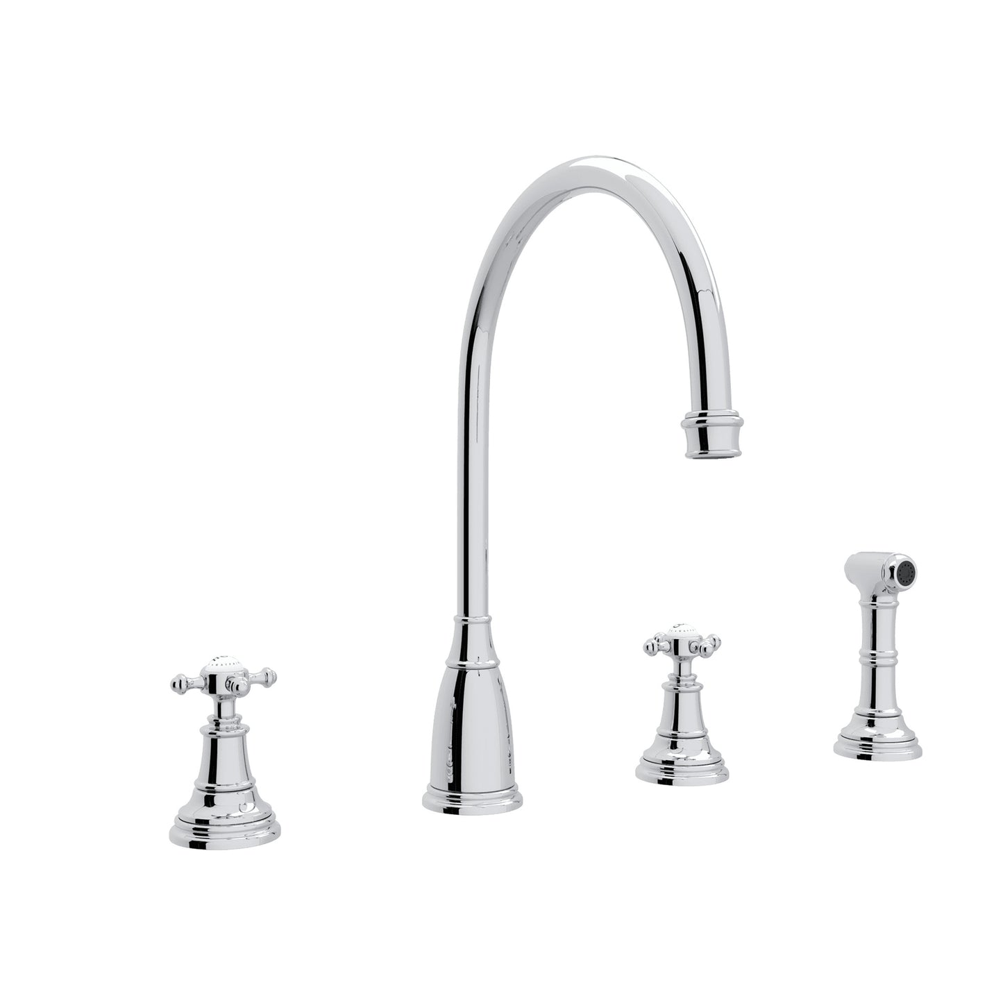 Perrin & Rowe U.4735 Georgian Era Two Handle Kitchen Faucet With Side Spray - Parent