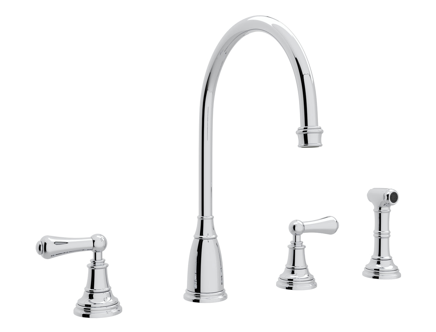 Perrin & Rowe U.4736 Georgian Era Two Handle Kitchen Faucet With Side Spray - Parent