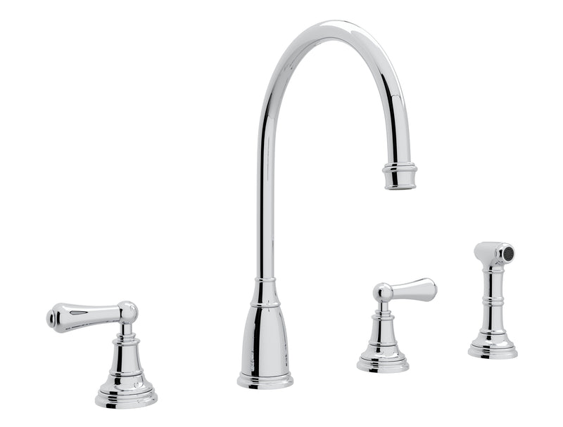 Perrin & Rowe U.4736 Georgian Era Two Handle Kitchen Faucet With Side Spray - Parent
