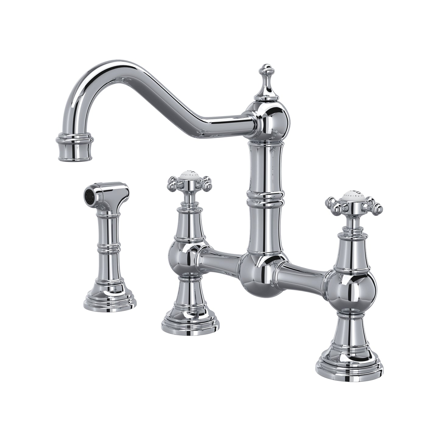 Perrin & Rowe U.4755 Edwardian Bridge Kitchen Faucet With Side Spray - Parent