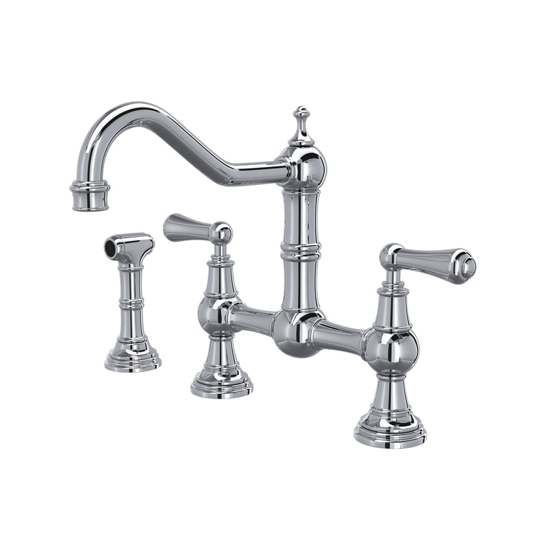 Perrin & Rowe U.4756 Edwardian Bridge Kitchen Faucet With Side Spray - Parent