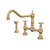 Perrin & Rowe U.4763 Edwardian Extended Spout Bridge Kitchen Faucet With Side Spray
