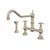 Perrin & Rowe U.4763 Edwardian Extended Spout Bridge Kitchen Faucet With Side Spray