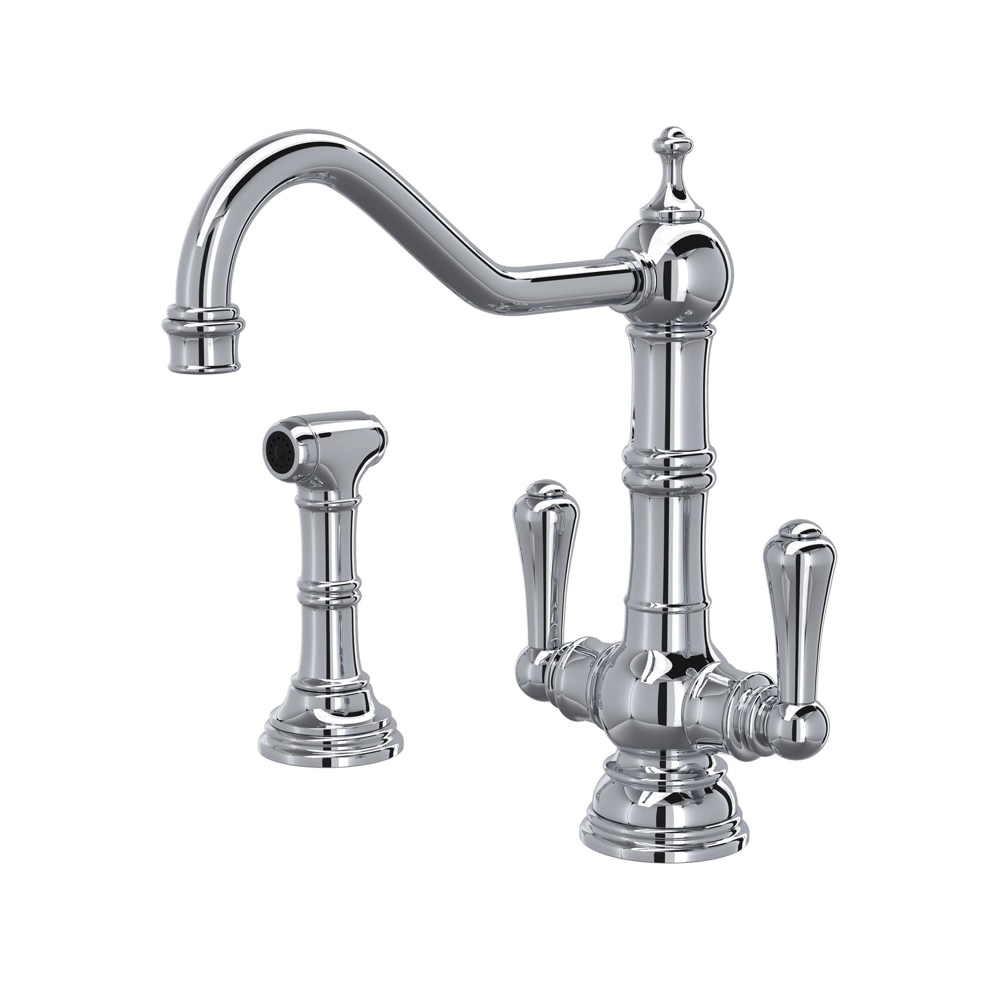 Perrin & Rowe U.4766 Edwardian Two Handle Kitchen Faucet With Side Spray - Parent