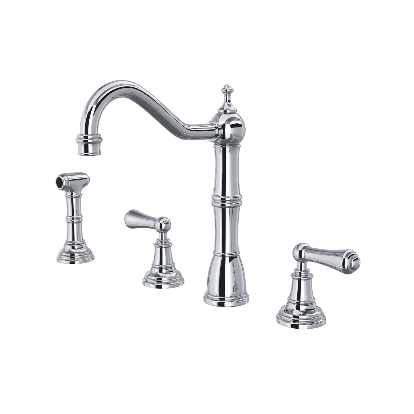 Perrin & Rowe U.4776 Edwardian Two Handle Kitchen Faucet With Side Spray - Parent