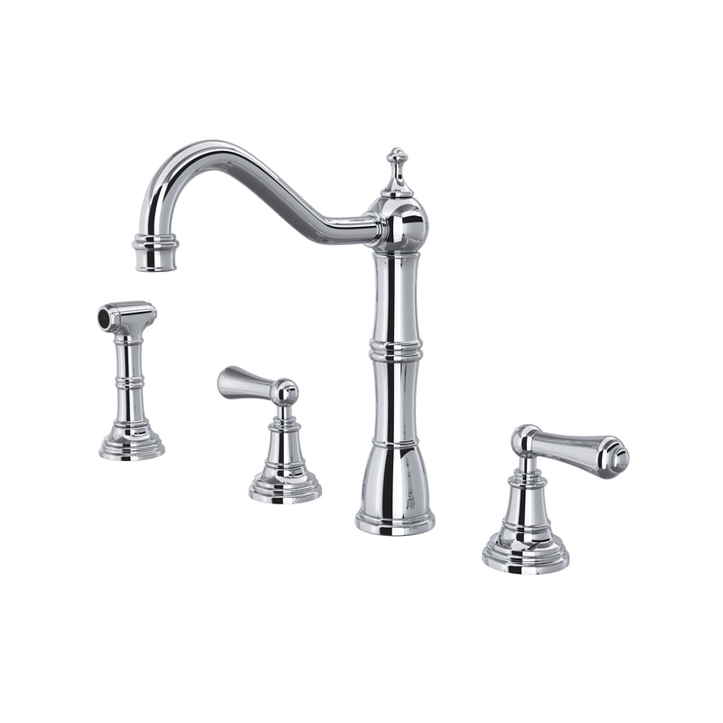 Perrin & Rowe U.4776 Edwardian Two Handle Kitchen Faucet With Side Spray - Parent
