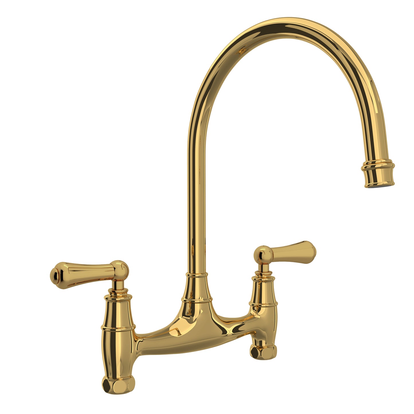 Perrin & Rowe U.4791 Georgian Era Bridge Kitchen Faucet Without Unions