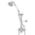 Perrin & Rowe U.5373N Edwardian Riser Diverter, Handshower, Handshower Holder, Hose and 8" Thermostatic Outlet - Parent