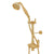 Perrin & Rowe U.5373N Edwardian Riser Diverter, Handshower, Handshower Holder, Hose and 8" Thermostatic Outlet