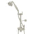 Perrin & Rowe U.5373N Edwardian Riser Diverter, Handshower, Handshower Holder, Hose and 8" Thermostatic Outlet