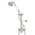 Perrin & Rowe U.5373N Edwardian Riser Diverter, Handshower, Handshower Holder, Hose and 8" Thermostatic Outlet