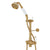 Perrin & Rowe U.5373N Edwardian Riser Diverter, Handshower, Handshower Holder, Hose and 8" Thermostatic Outlet