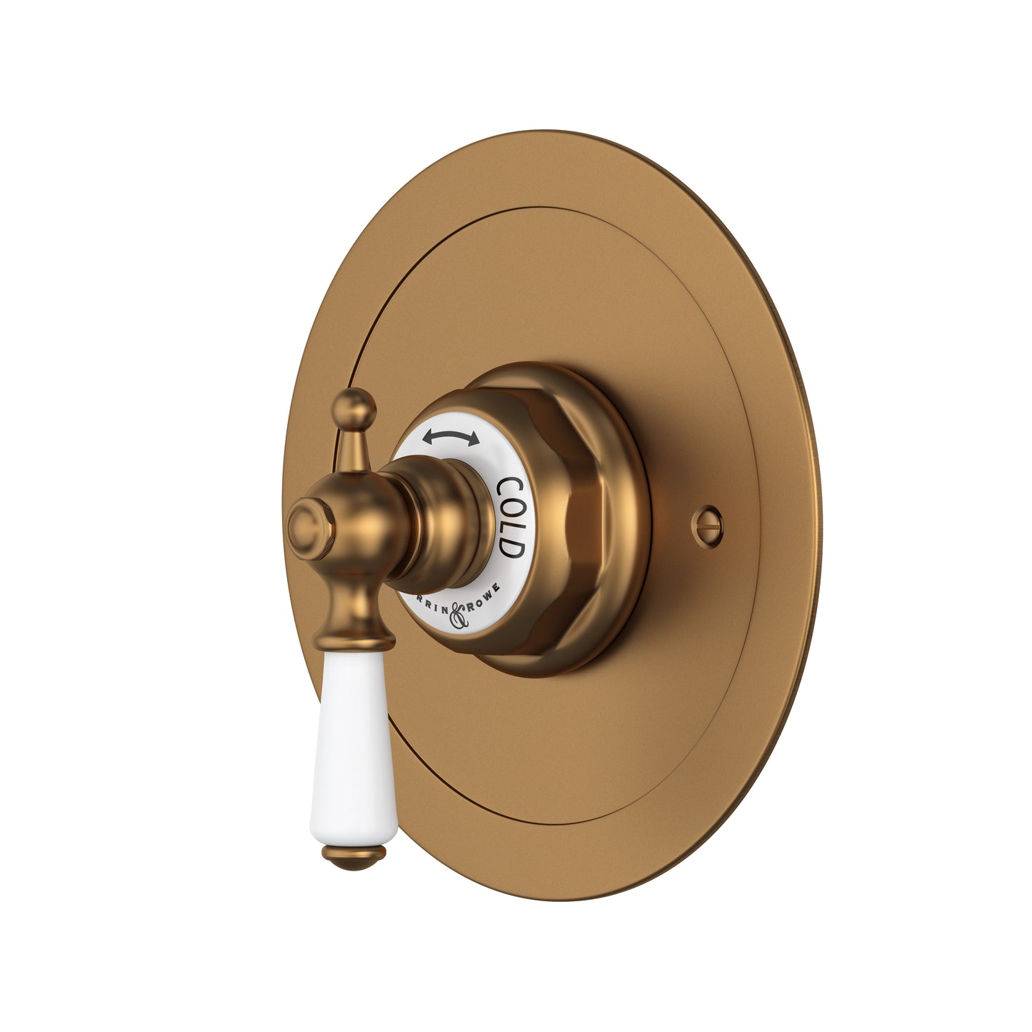 Perrin & Rowe U.5565 Edwardian 3/4" Round Thermostatic Trim Without Volume Control