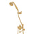 Perrin & Rowe U.5783N Georgian Era Riser Diverter With Handshower, Hose, And Parking Bracket