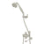 Perrin & Rowe U.5783N Georgian Era Riser Diverter With Handshower, Hose, And Parking Bracket