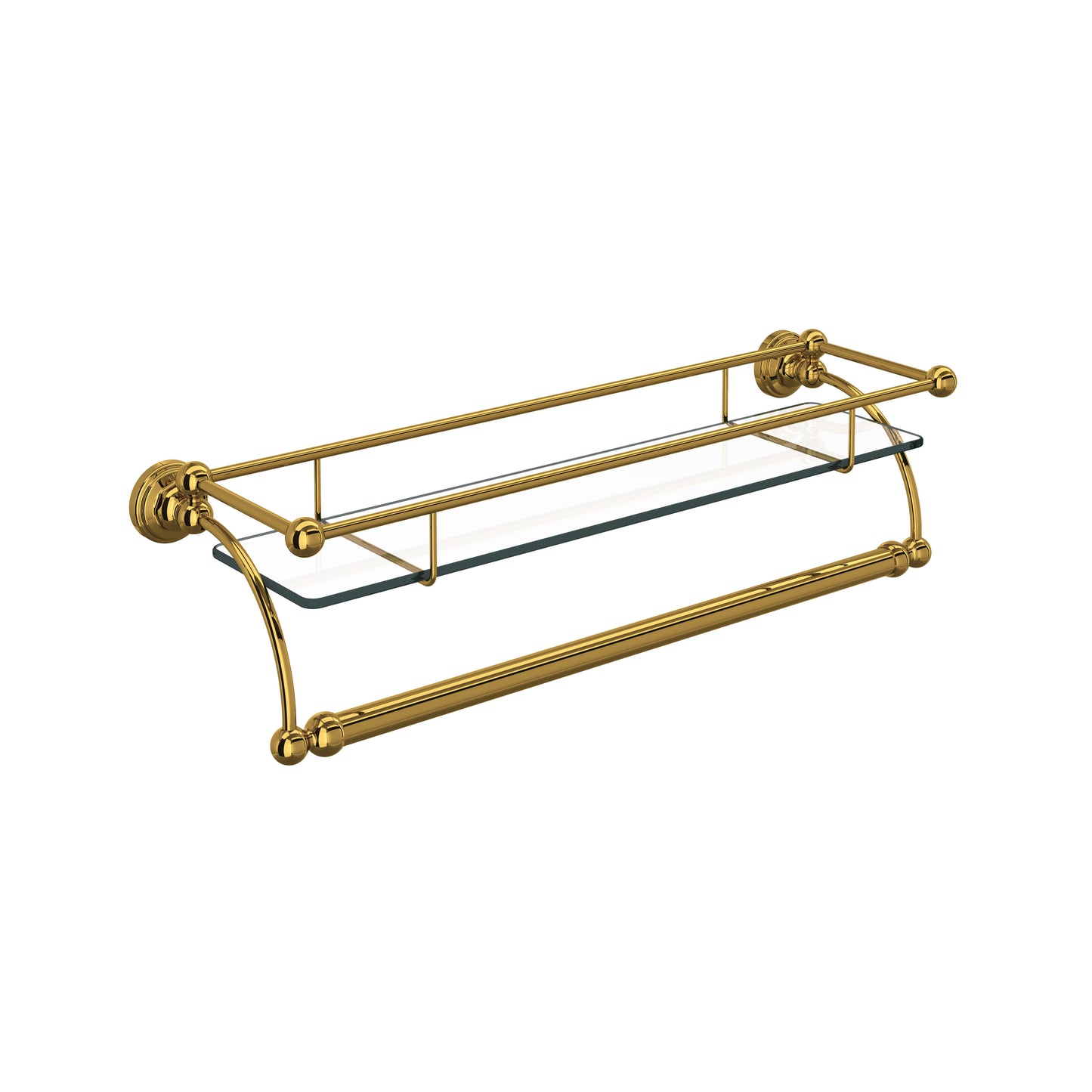 Perrin & Rowe U.6975 Wall Mount Glass Vanity Shelf