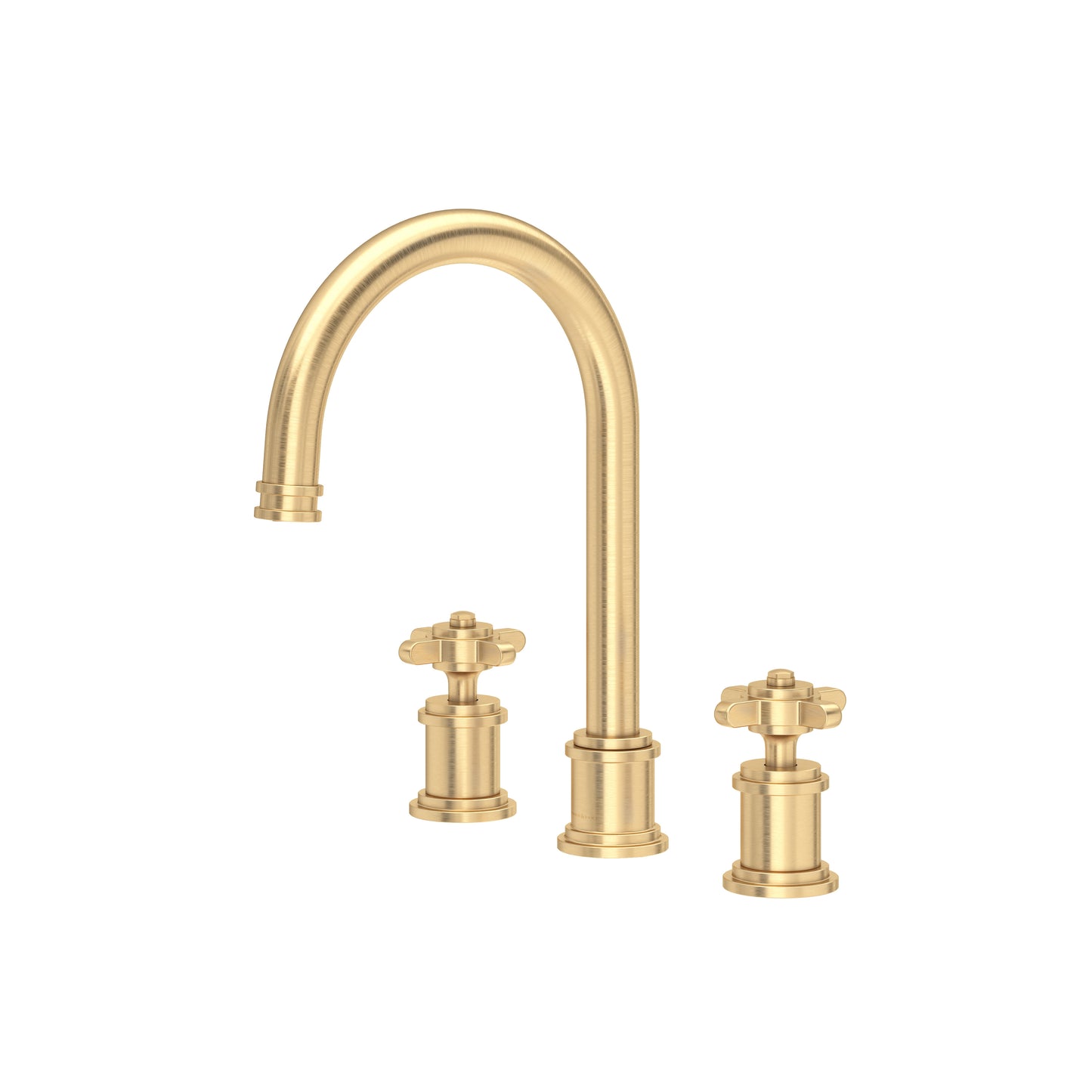 Perrin & Rowe U.AR08D3 Armstrong Widespread Lavatory Faucet With C-Spout