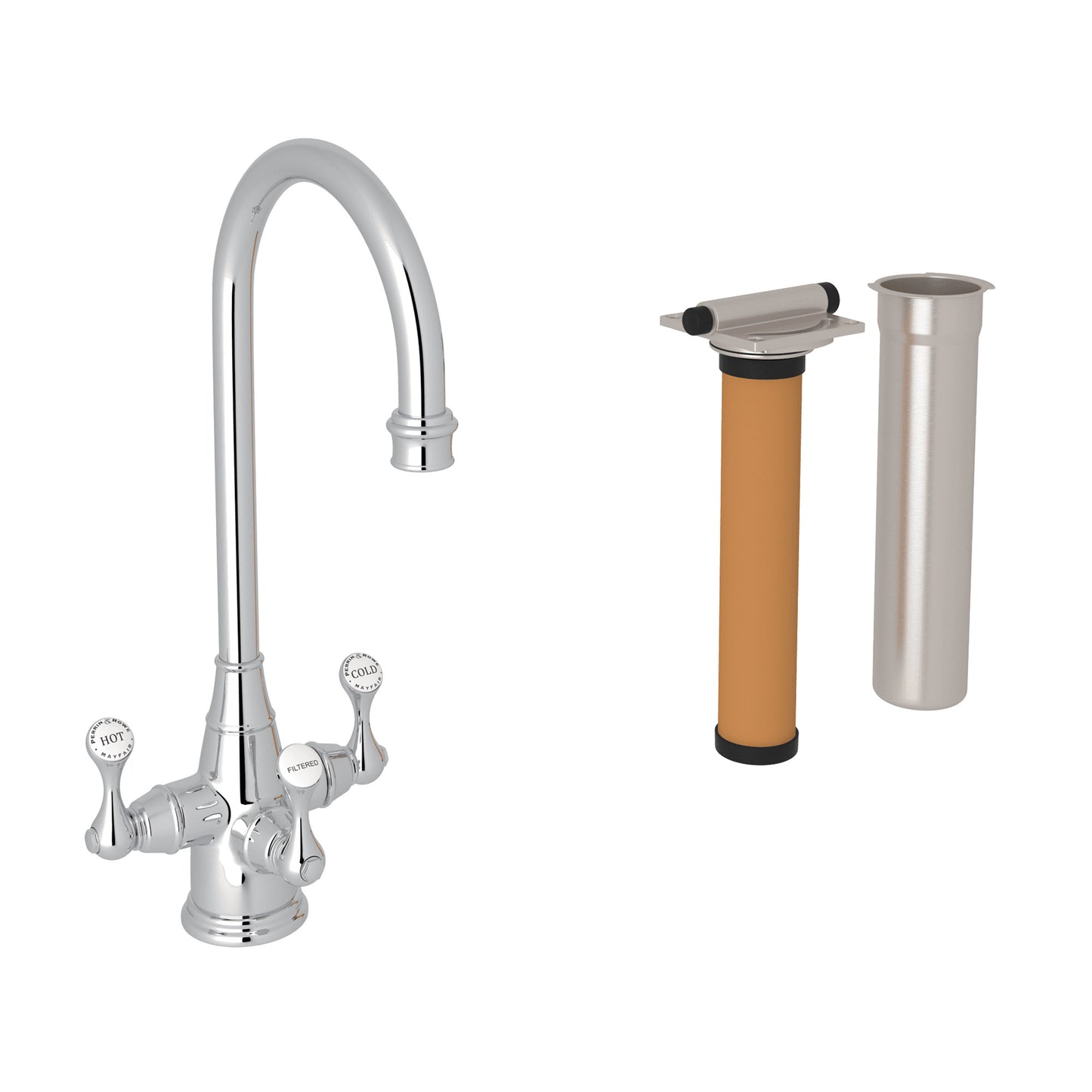 Perrin & Rowe U.KIT1220 Georgian Era Three Handle Bar/Food Prep Filter Kitchen Faucet Kit - Parent