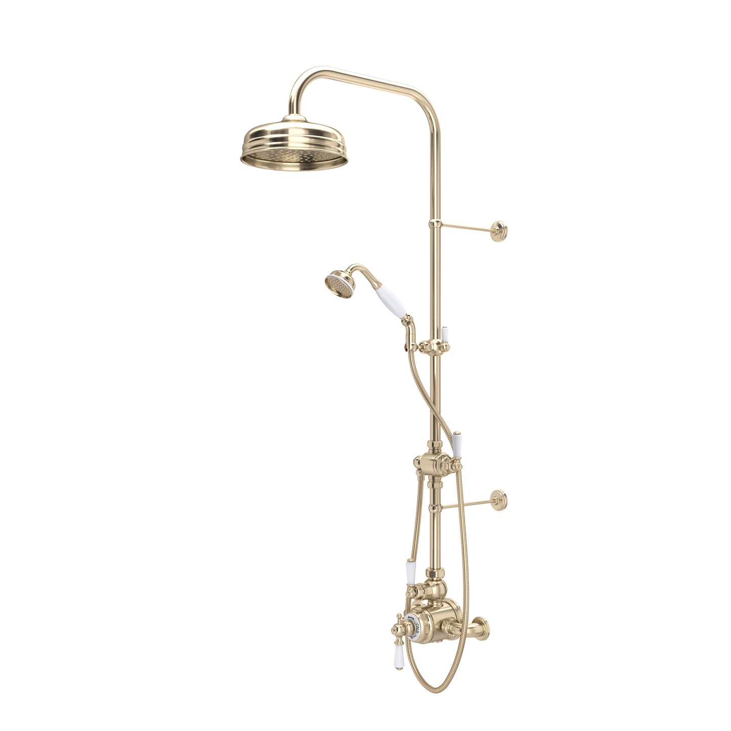 Perrin & Rowe U.KIT1NL Edwardian 3/4" Exposed Wall Mount Thermostatic Shower System