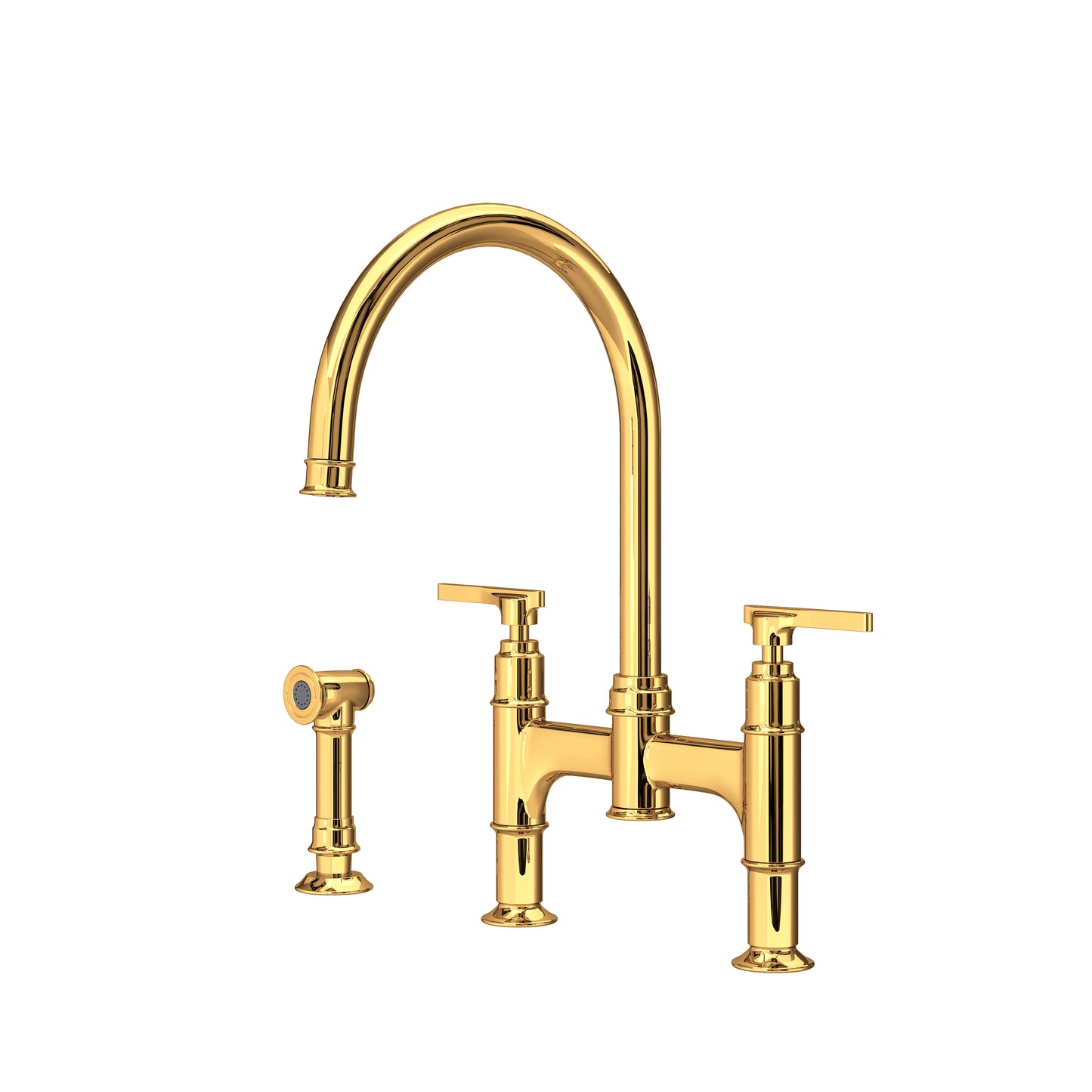 Perrin & Rowe U.SB57D3 Southbank Bridge Kitchen Faucet With Side Spray
