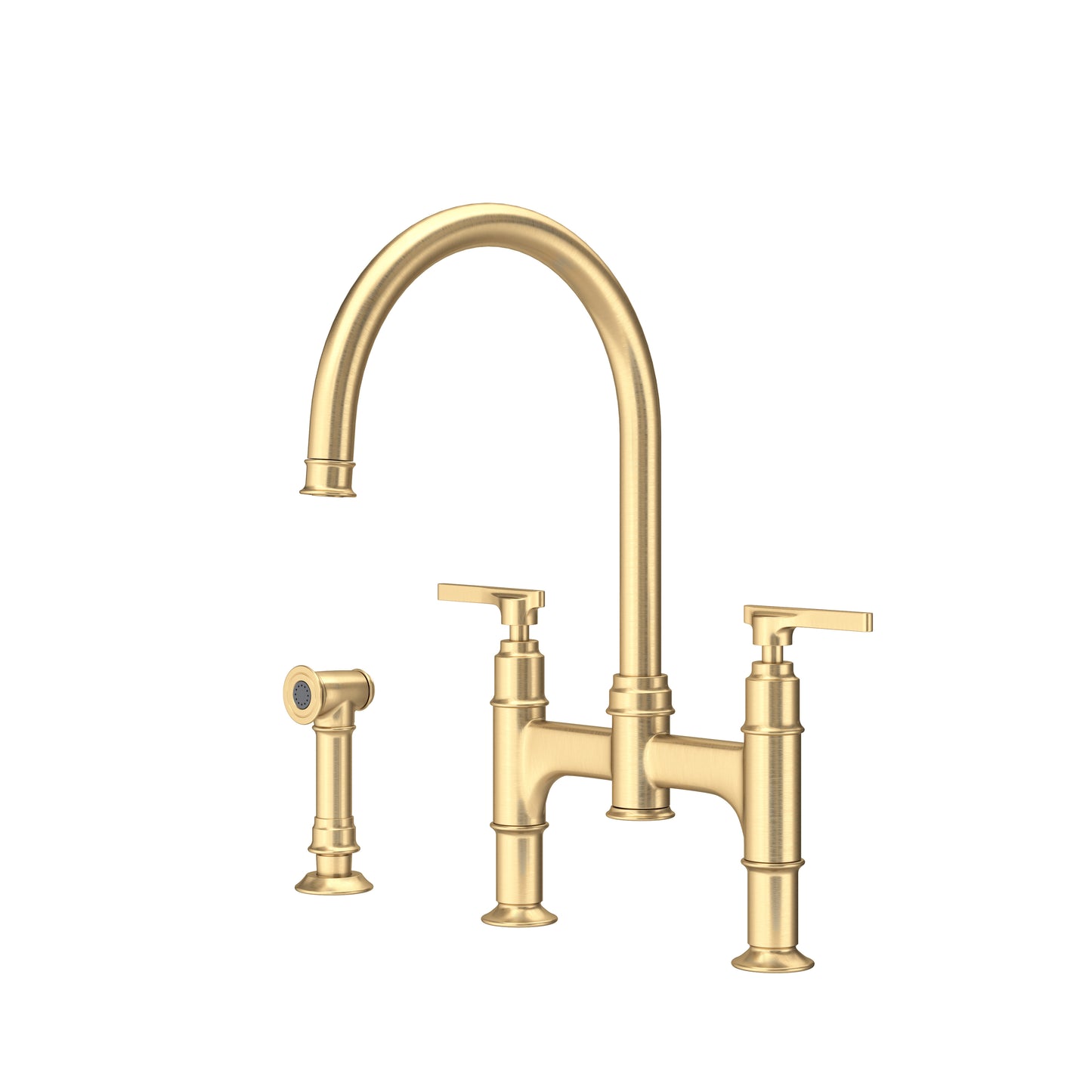 Perrin & Rowe U.SB57D3 Southbank Bridge Kitchen Faucet With Side Spray