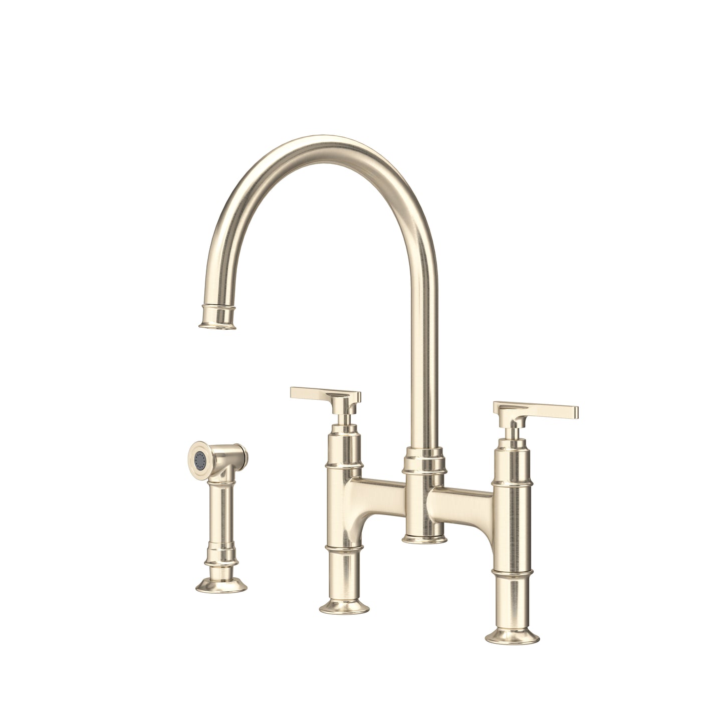 Perrin & Rowe U.SB57D3 Southbank Bridge Kitchen Faucet With Side Spray