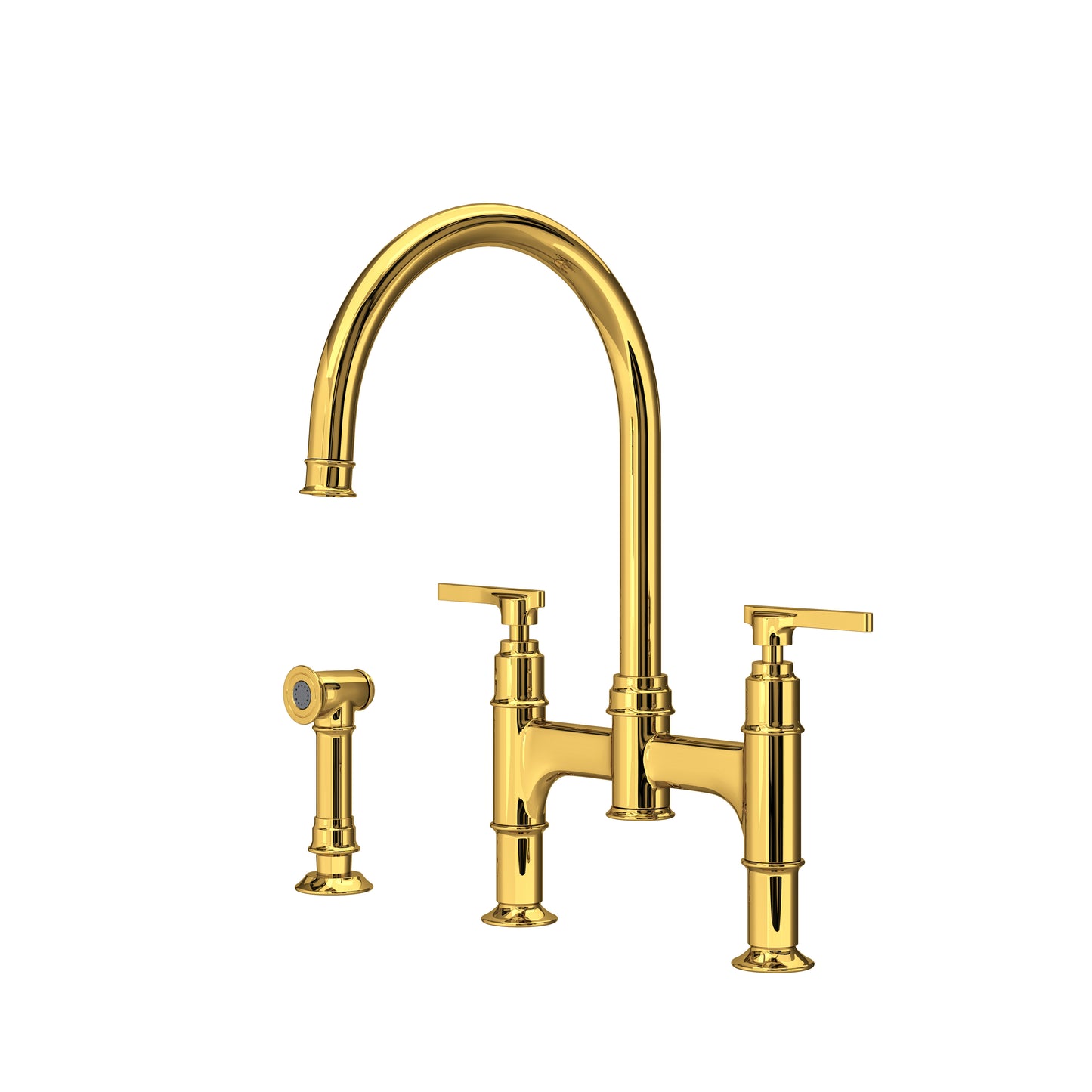 Perrin & Rowe U.SB57D3 Southbank Bridge Kitchen Faucet With Side Spray