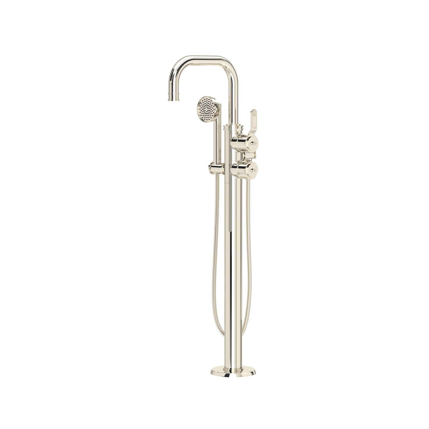 Perrin & Rowe U.TAR05F1 Armstrong Single Hole Floor Mount Tub Filler Trim With U-Spout