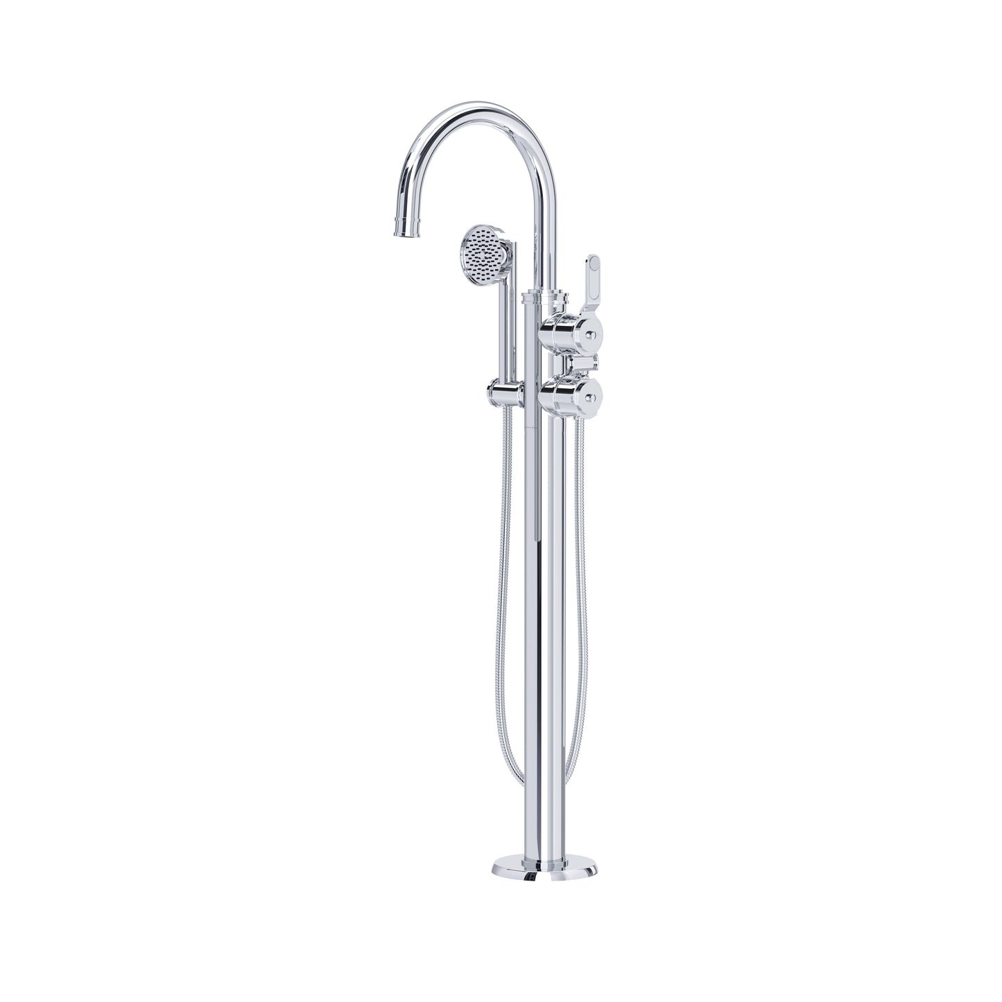 Perrin & Rowe U.TAR06F1 Armstrong Single Hole Floor Mount Tub Filler Trim With C-Spout - Parent