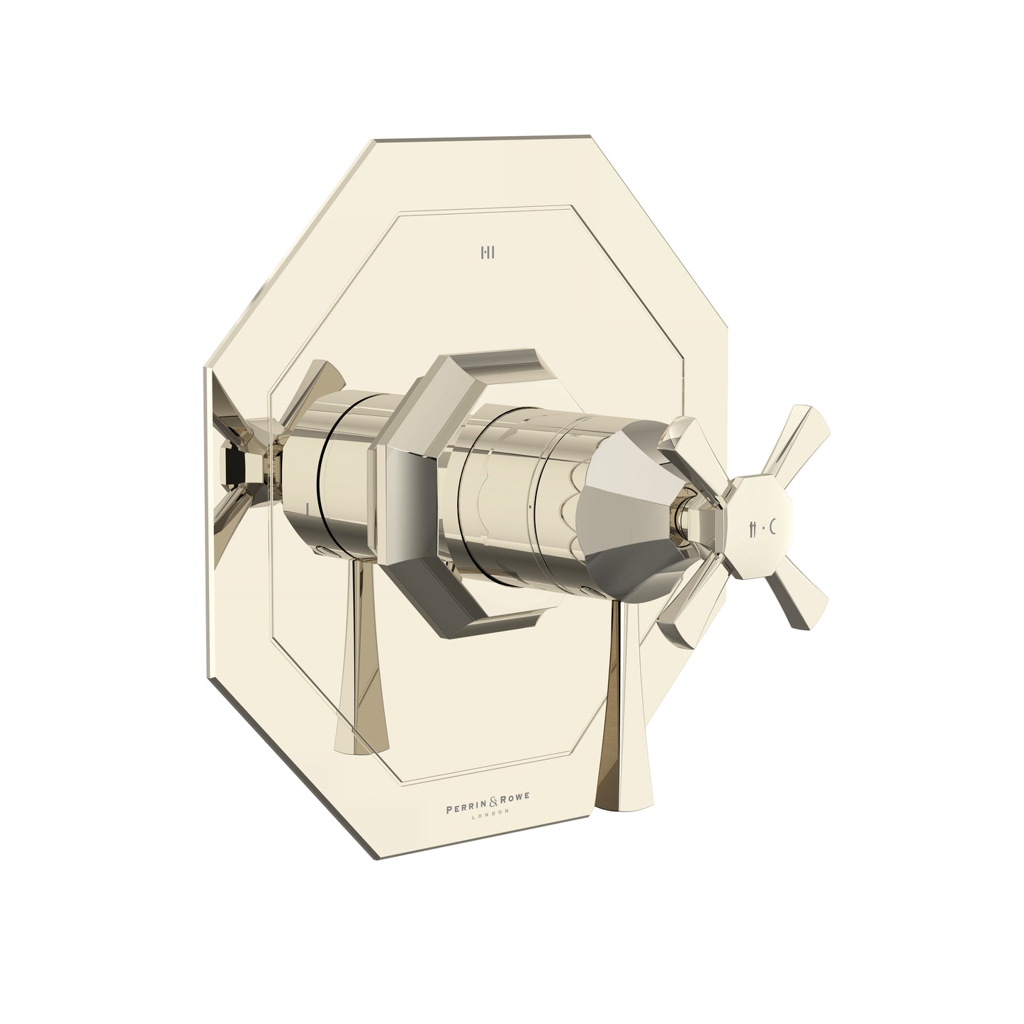 Perrin & Rowe U.TDC23W1 Deco 1/2" Therm & Pressure Balance Trim With 3 Functions