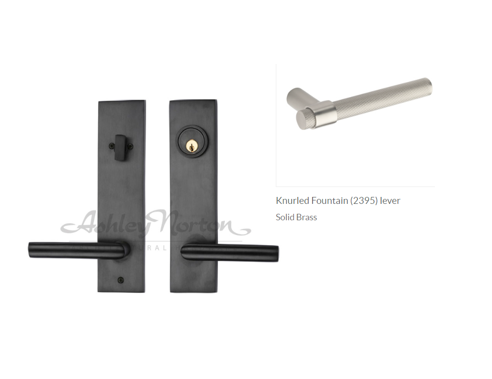 Ashley Norton UBLES.2395.50.R.BK-234 Knurled Fountain Entry - Flat Black