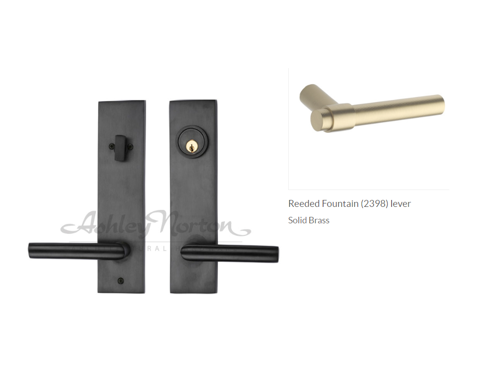 Ashley Norton UBLES.2398.50.L.4B-238 Reeded Fountain Entry - Polished Nickel