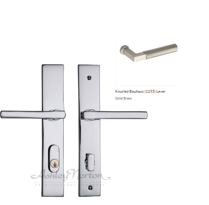 Ashley Norton UBUS4.1255.42.L.3S Knurled Bauhaus Lever High Dum - Satin Brass