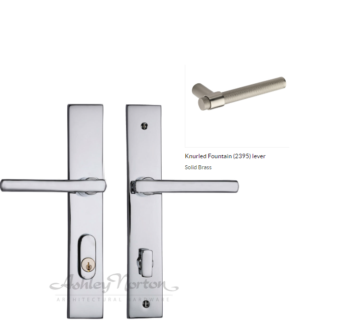 Ashley Norton UBUS4.2395.53.R.4/9 Knurled Fountain US Patio - Satin Nickel/Polished Chrome