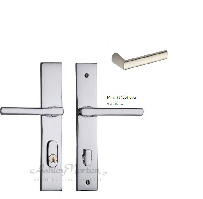 Ashley Norton UBUS4.6420.55.L.4 Milan US Entry - Satin Nickel