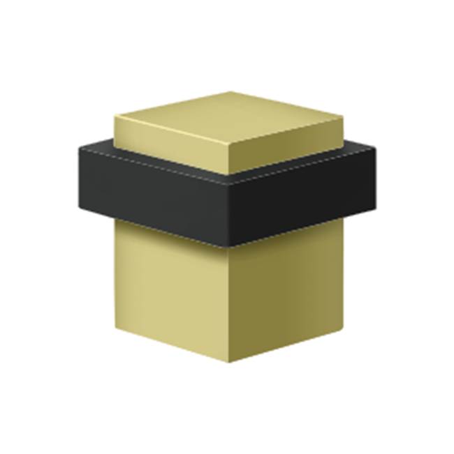 Deltana UFBS138 Square Universal Floor Bumper 1-3/8, Solid Brass
