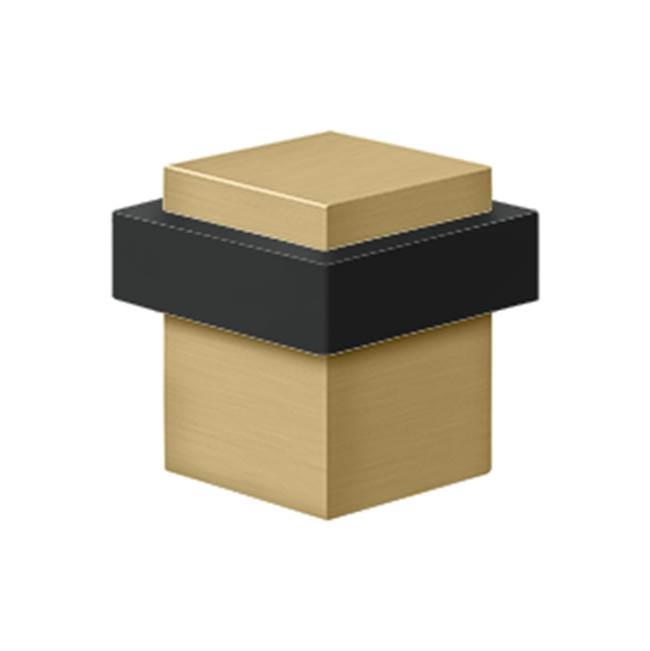 Deltana UFBS138 Square Universal Floor Bumper 1-3/8, Solid Brass
