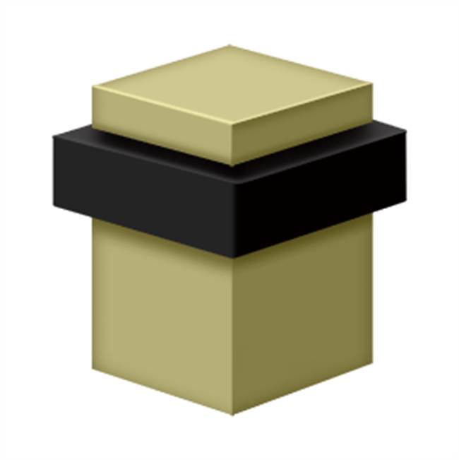 Deltana UFBS25U Square Universal Floor Bumper 2-1/2, Solid Brass