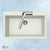 Houzer V-100 Cassiano Italian 33 inch Cloud Granite Composite Topmount Single Bowl Kitchen Sink - Parent