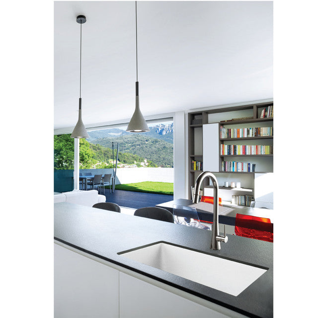 Houzer V-300U Quartztone 33 inch Cloud Granite Composite Undermount Single Bowl Kitchen Sink - Parent