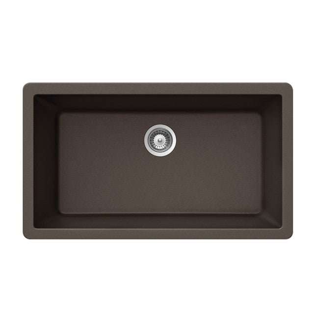 Houzer V-300U Quartztone 33 inch Cloud Granite Composite Undermount Single Bowl Kitchen Sink