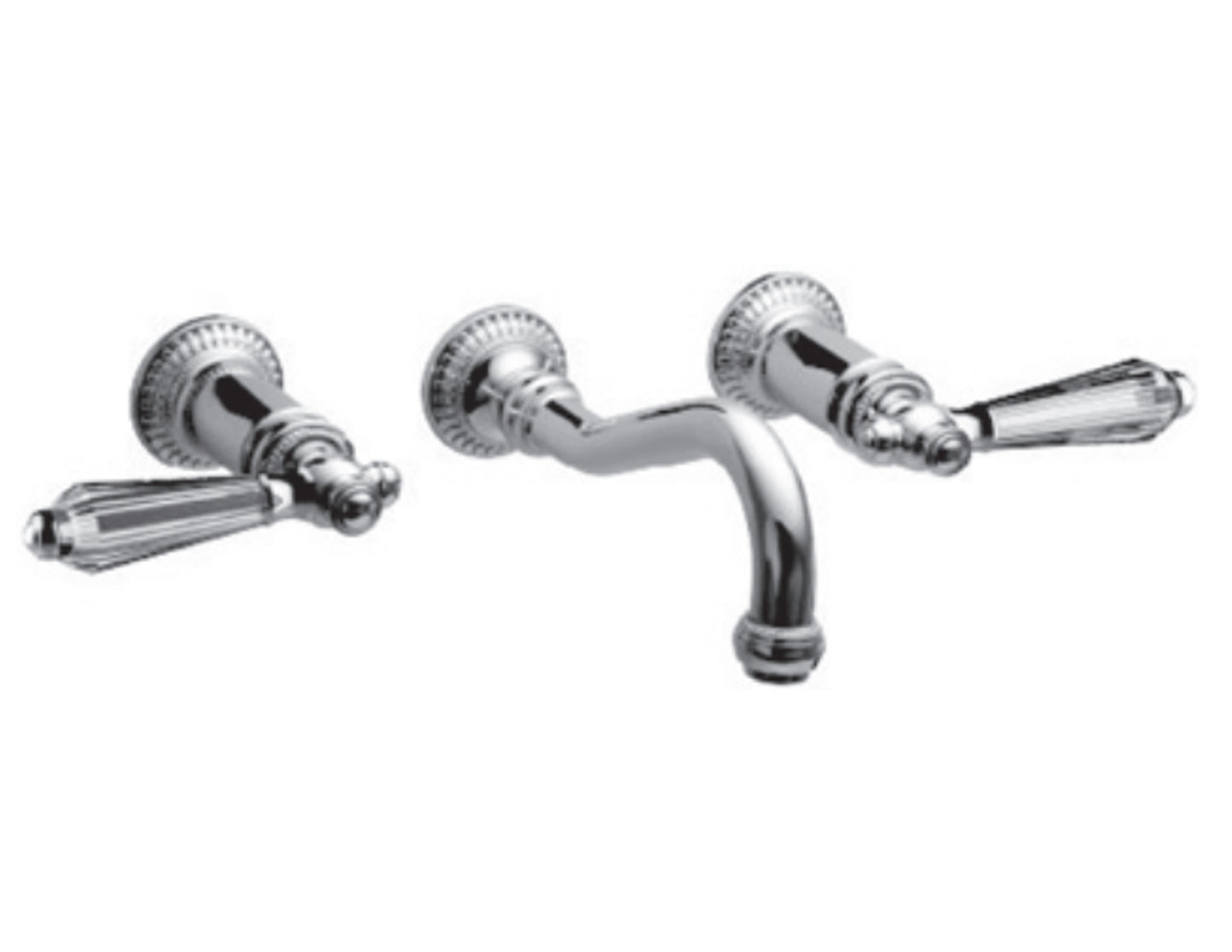 Vissoni V1329PC-TM 7-1/2 Wall Mount Widespread Lavatory - Uses WM-0020 valve - Parent