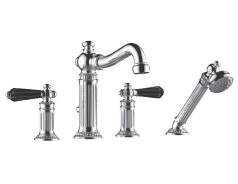 Vissoni V1655BCJ-TM Roman Tub Filler w/Single Function Hand Shower - Uses P0360 valve - Parent