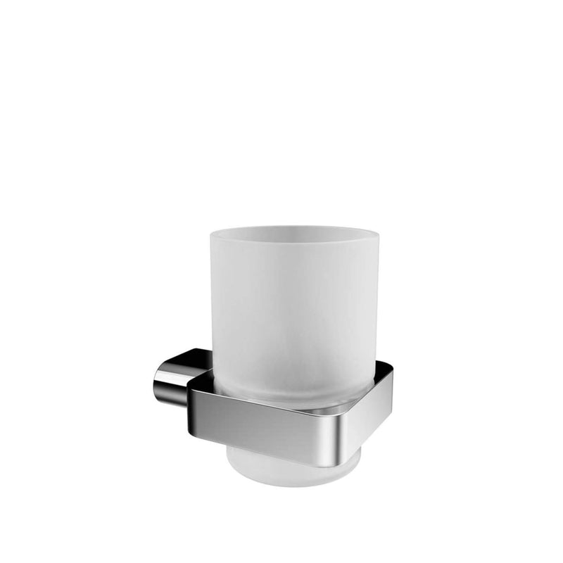 ICO Bath V4553 Flow Glass Tumbler - Chrome