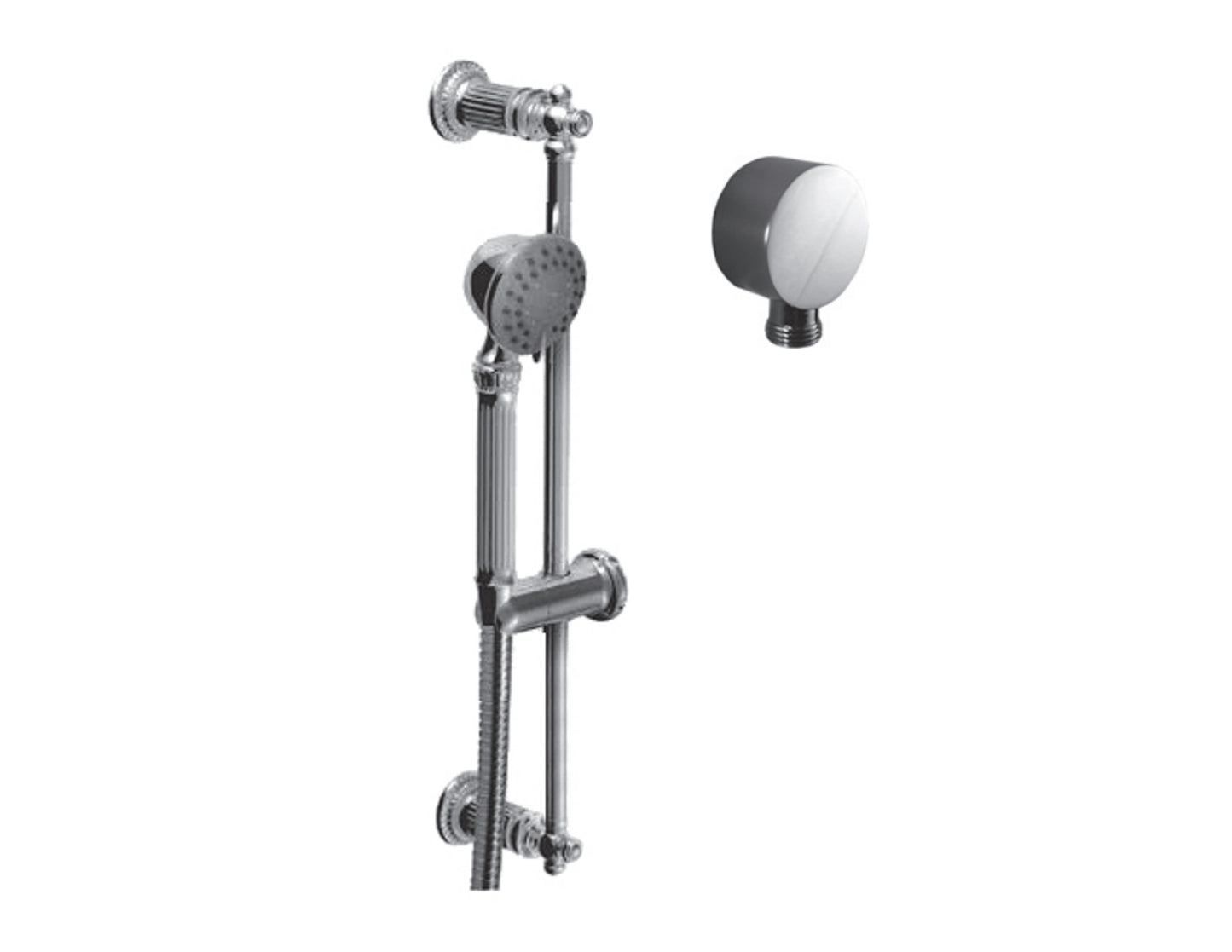Vissoni V708494 Multifunction Hand Shower Set w/Slide Bar, Supply Elbow, and Hose - Parent