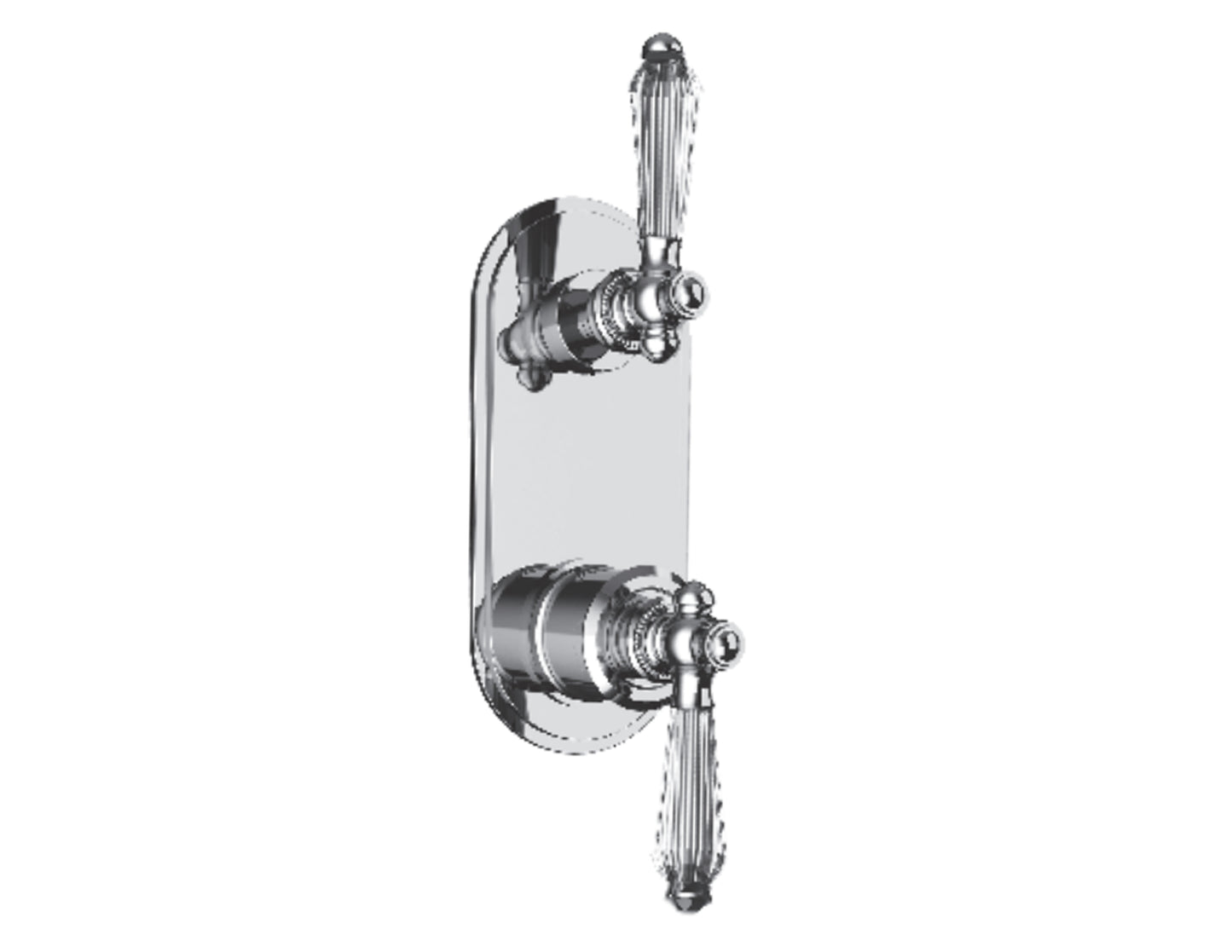 Vissoni V7095PC-TM 1/2 Thermostatic Trim w/1-Way Volume Control - Uses TH-9010 valve - Parent
