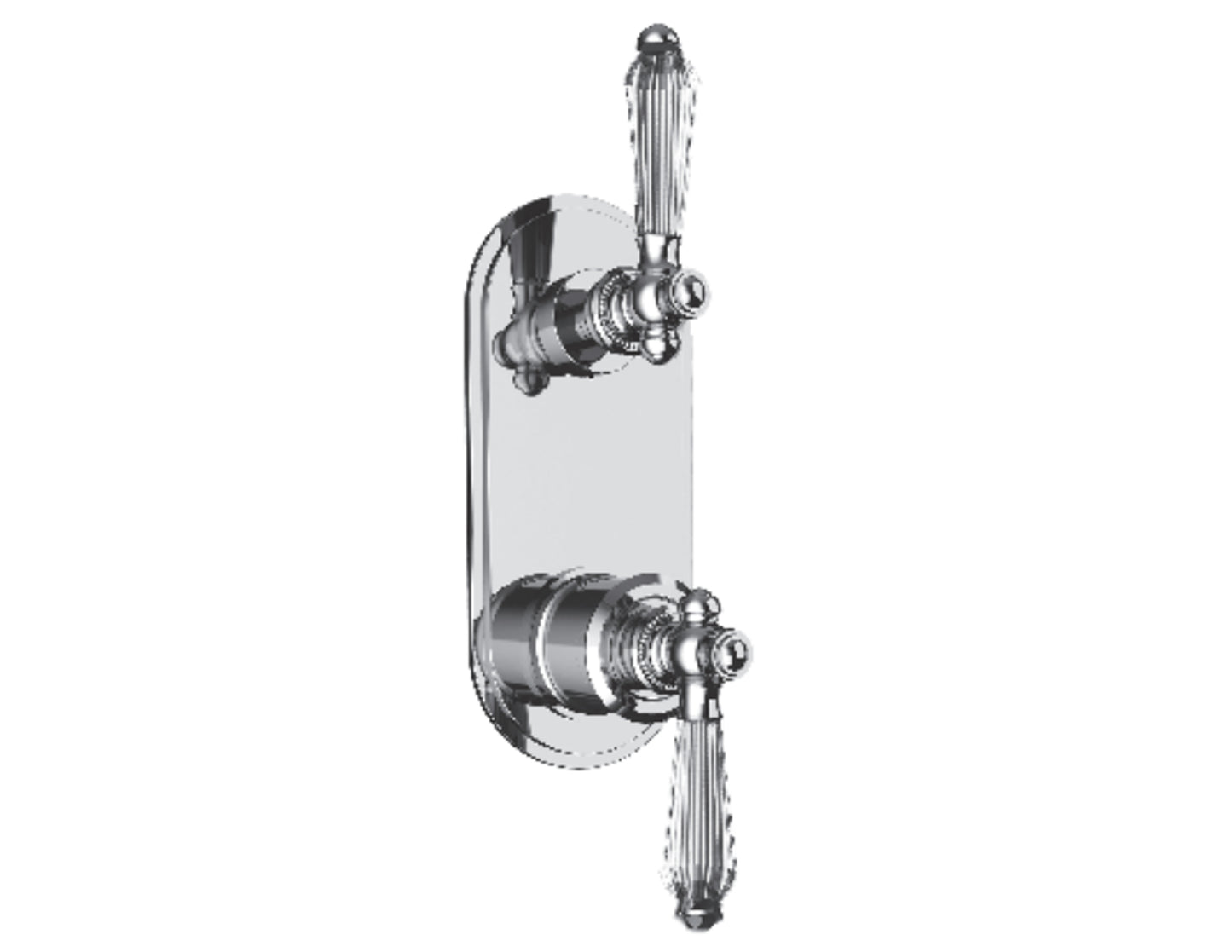 Vissoni V7096PC-TM 1/2 Thermostatic Trim w/2-Way Diverter (shared) - Uses TH-9212 valve - Parent