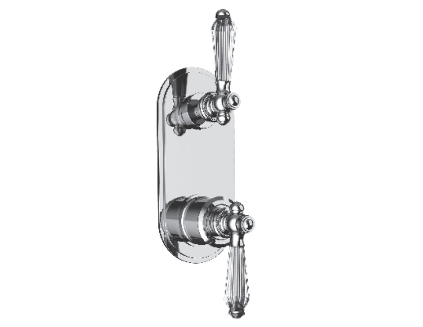 Vissoni V7097PC-TM 1/2 Thermostatic Trim w/2-Way Diverter (non-shared) - Uses TH-9210 valve - Parent