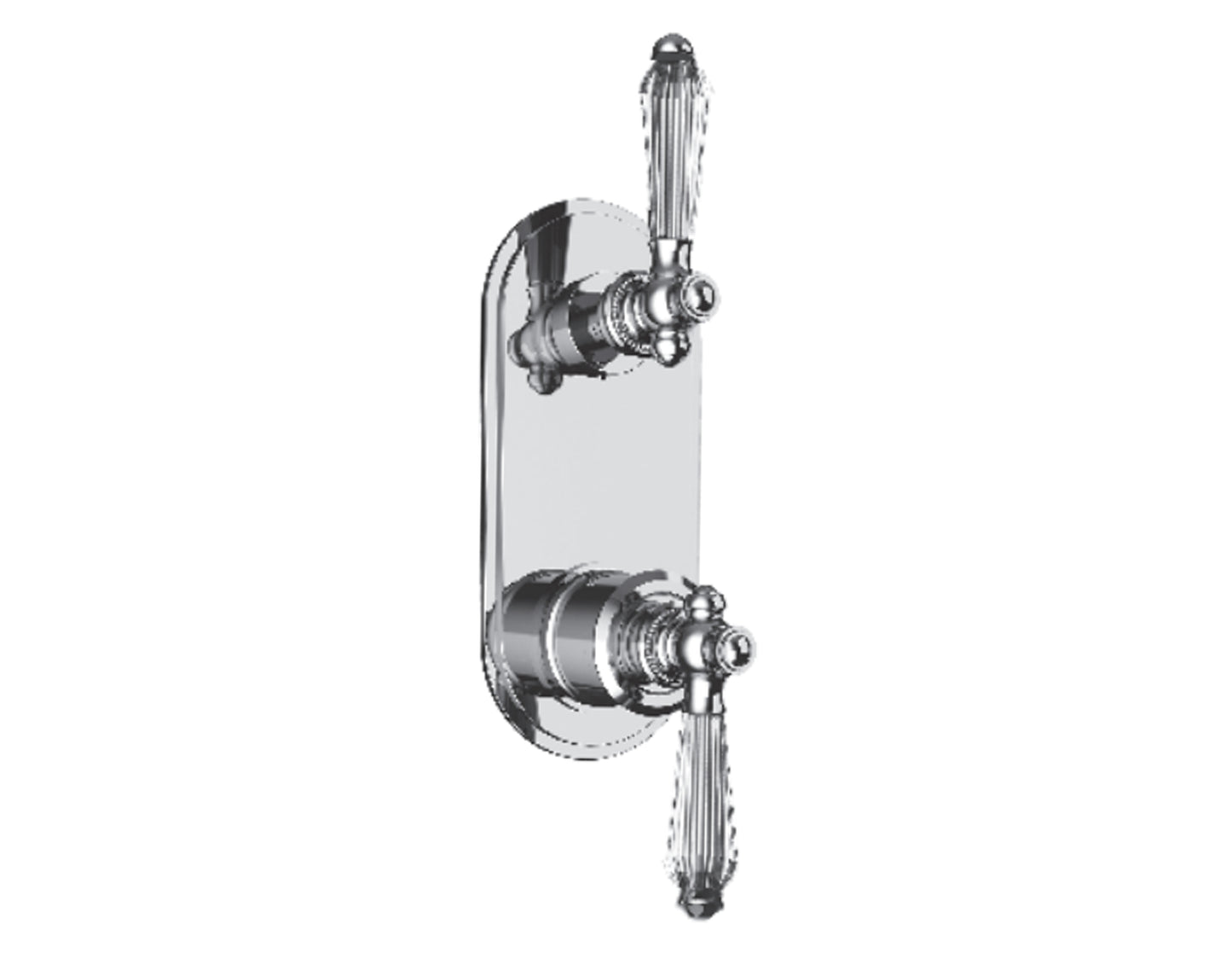 Vissoni V7098GC-TM 1/2 Thermostatic Trim w/3-Way Diverter (shared) - Uses TH-9313 valve - Parent