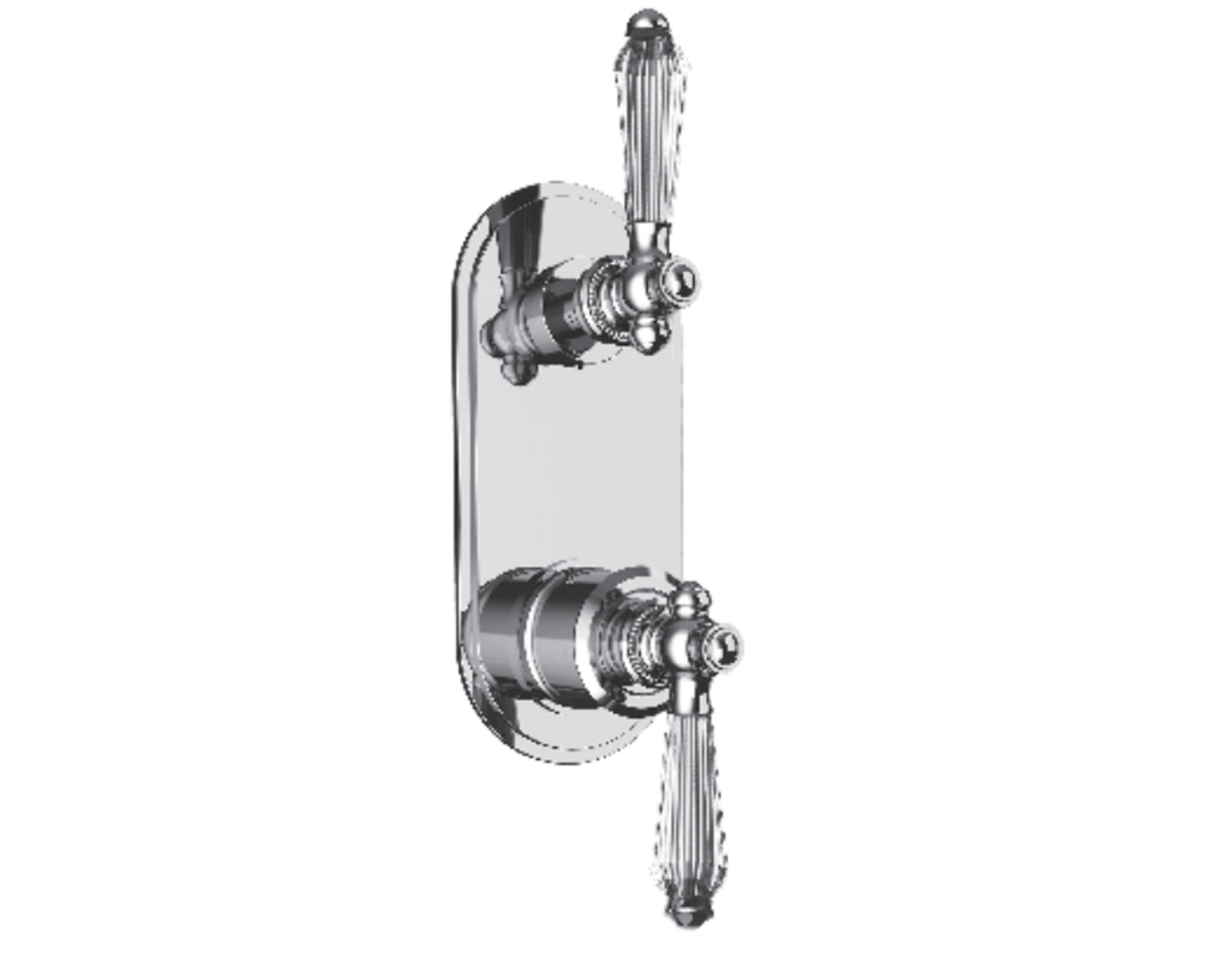 Vissoni V7099PC-TM 1/2 Thermostatic Trim w/3-Way Diverter (non-shared) - Uses TH-9310 valve - Parent